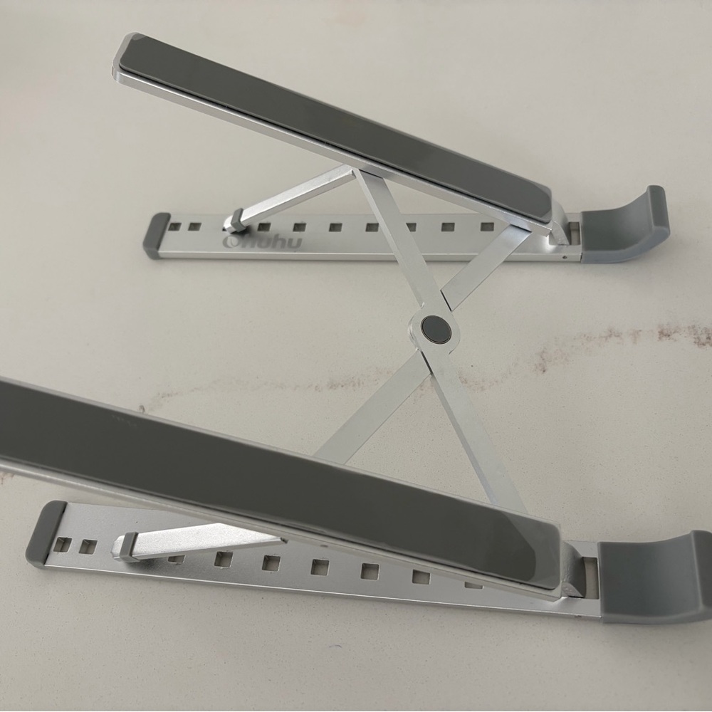 Adjustable Silver Laptop Stand - 9 Height Positions